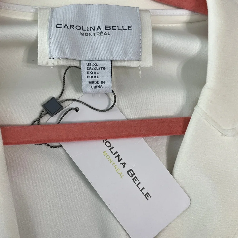 Carolina Belle Montreal Blazer Jacket Womens XL Off White Longline Office NEW